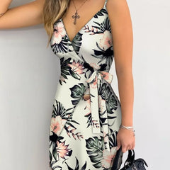 New Arrivals Women Most Popular In 2024 Floral Print Dress Spring Summer Fashion Clothing Sexy Spaghetti-Strap