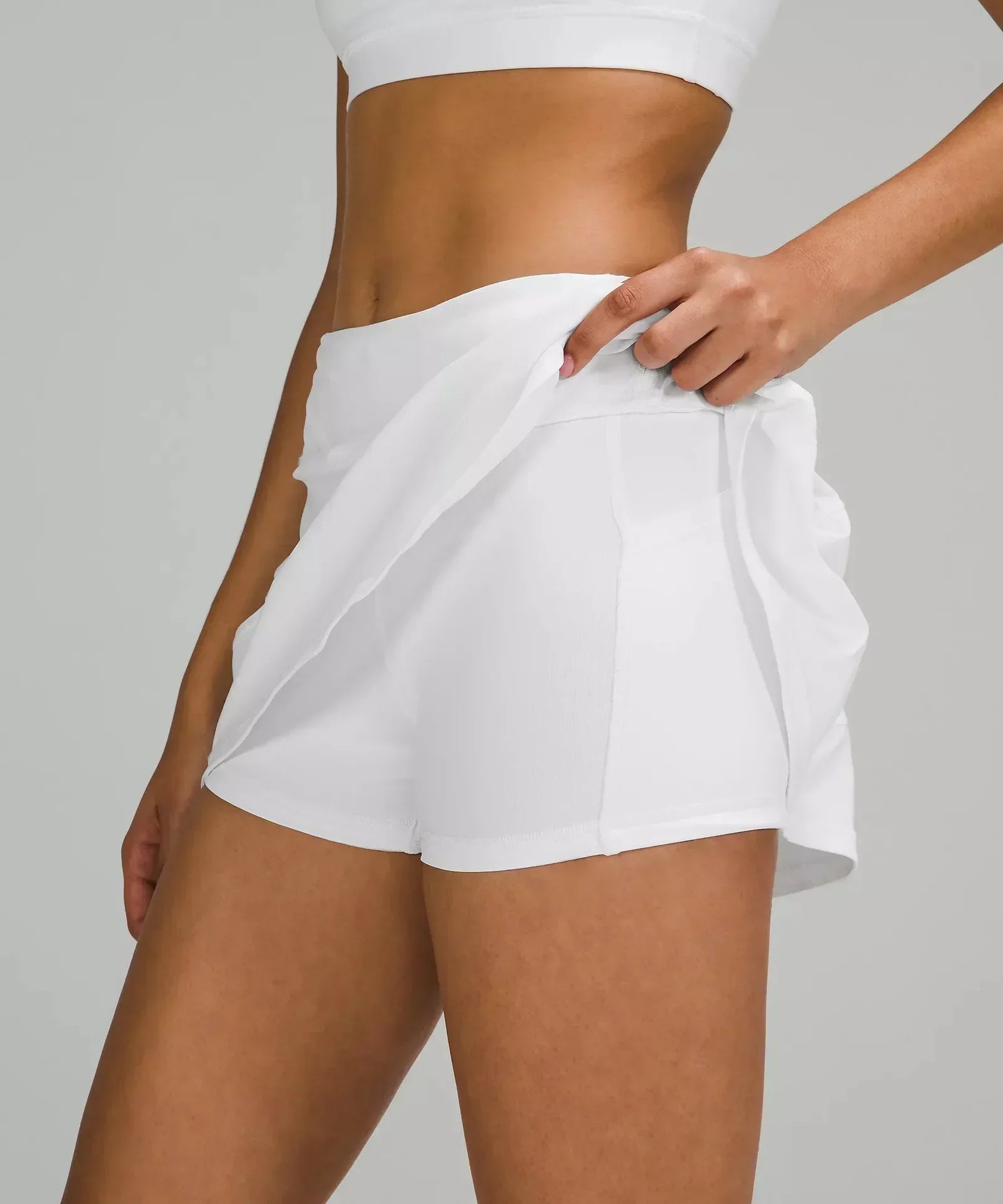 Tennis Golf Pace Rival Ladies Mid Waist Sports Anti-Exposure Age-Reducing Nude Feel Short Skirt Women Summer Slimming